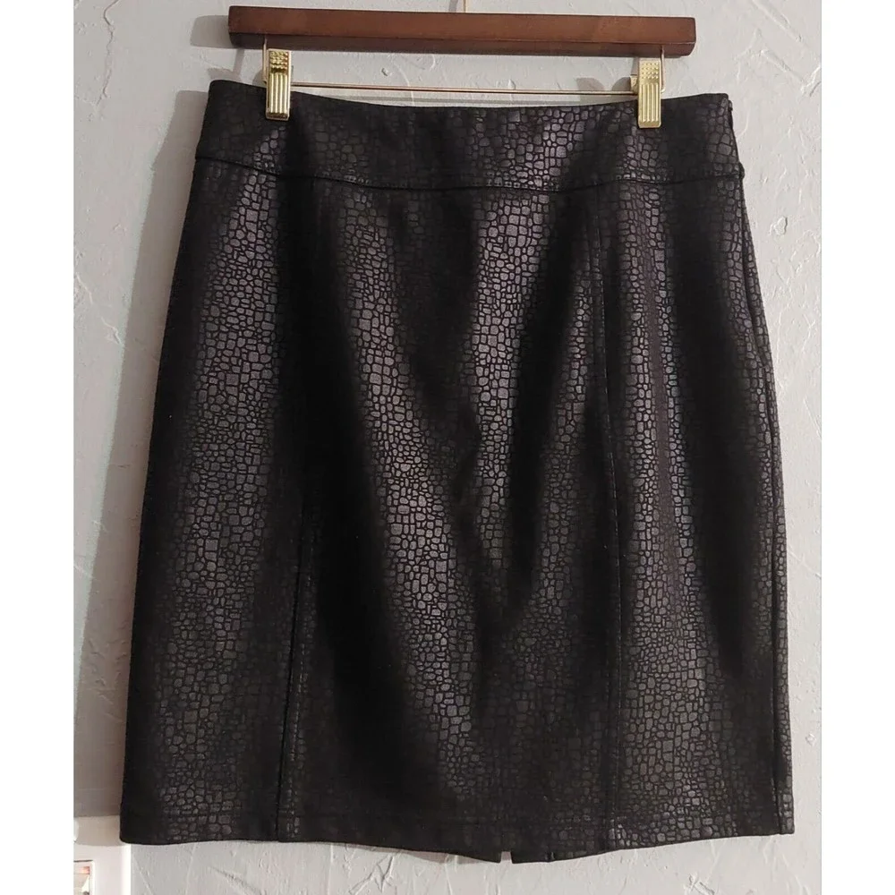 Chico's Skirts Women's Size 1 (M) ,Black Polyester,Skirts Pencil,15.5 Inch Waist - Picture 1 of 7